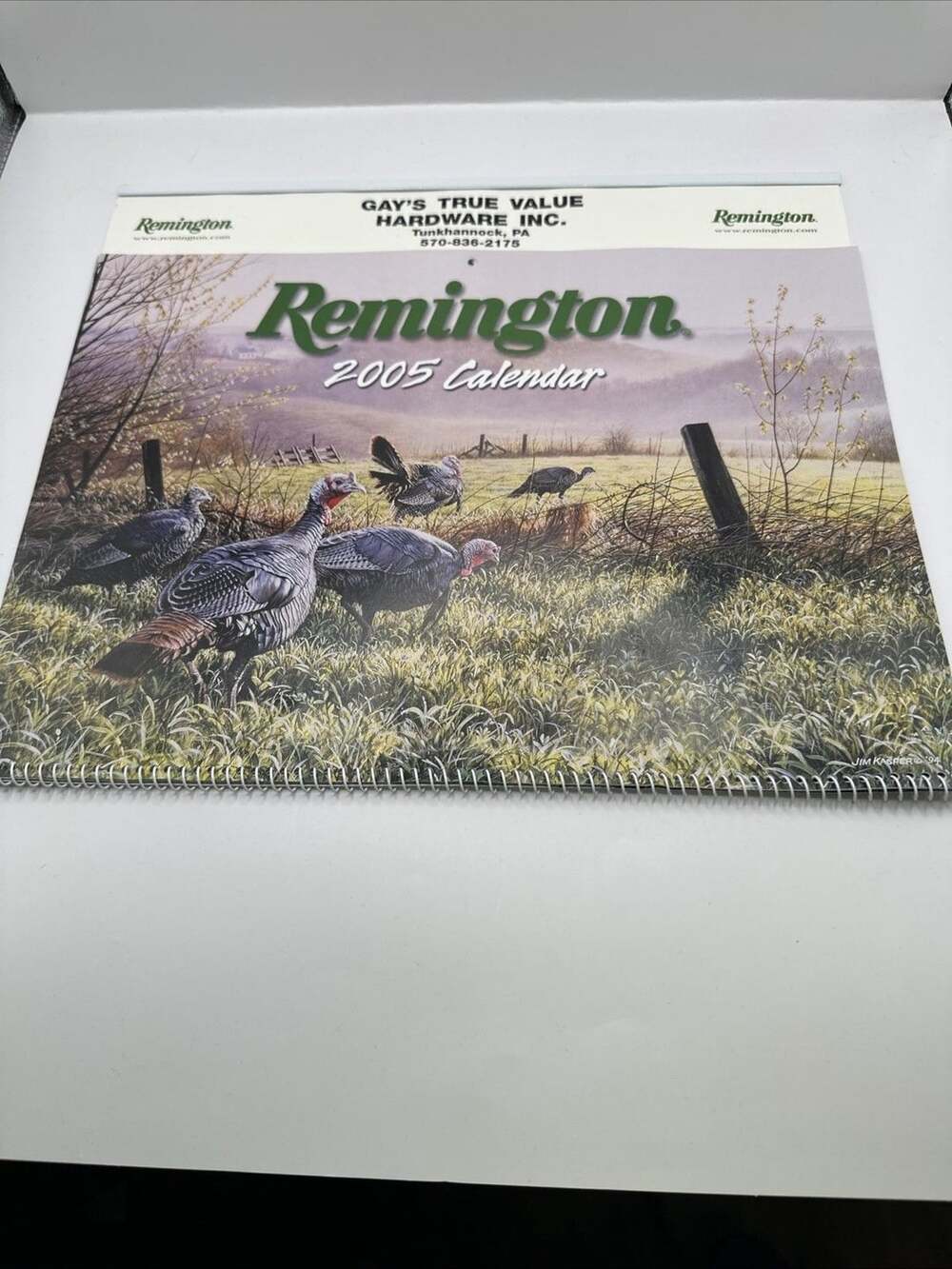 Vintage 2005  Remington Hunting Calendar Gays True Value Tunkhannock Pa Deer